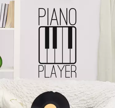 Wandtattoo Piano Player - TenStickers