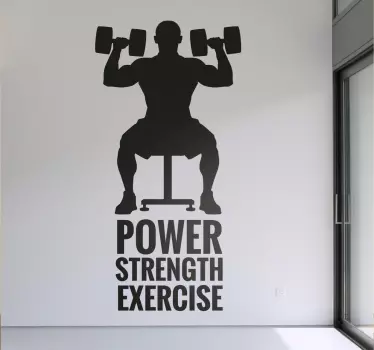 Power, Strength, Exercise Wall Sticker - TenStickers