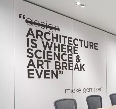 Mieke Gerritzen Architecture Quote Sticker - TenStickers