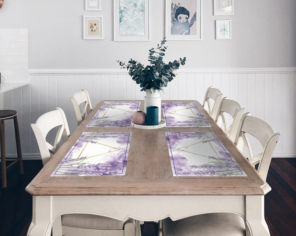 Manteles digital lavender