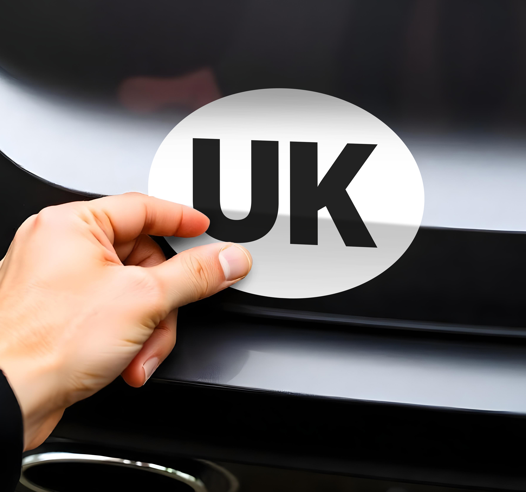 Where to put UK stickers on a car?