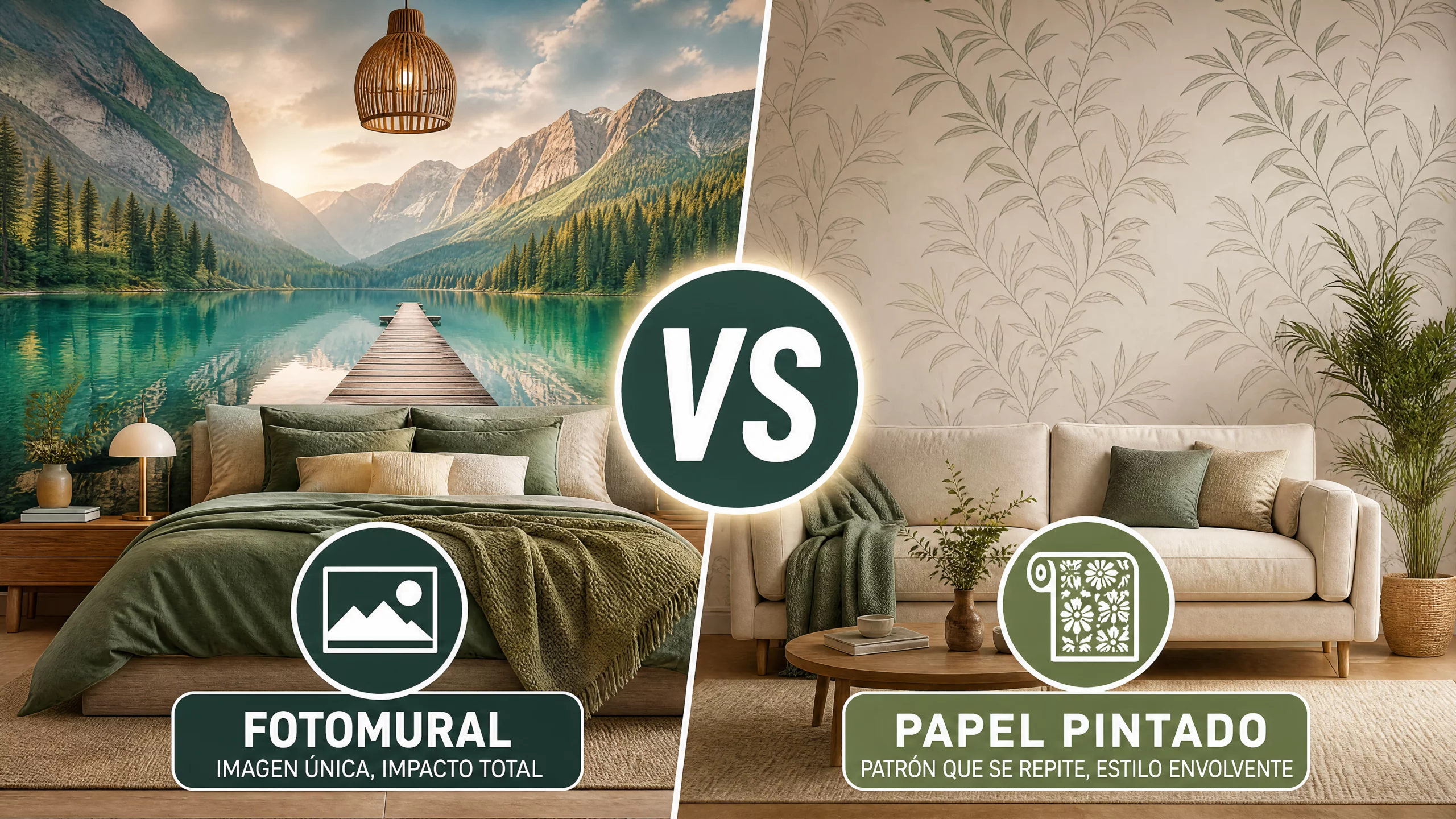 Fotomural vs papel pintado: diferencias clave y cuándo elegir cada uno