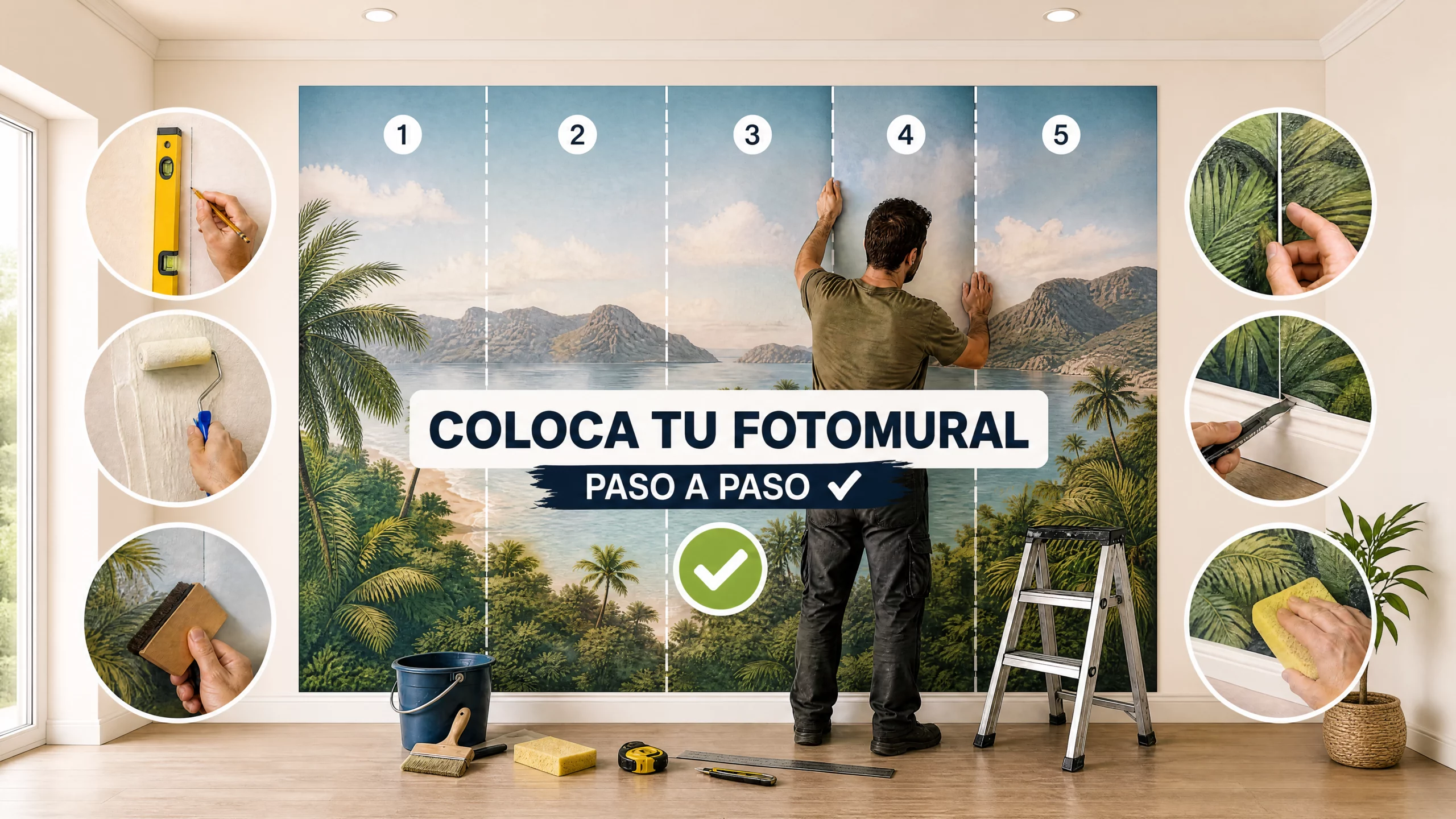 Cómo colocar un fotomural paso a paso: guía completa