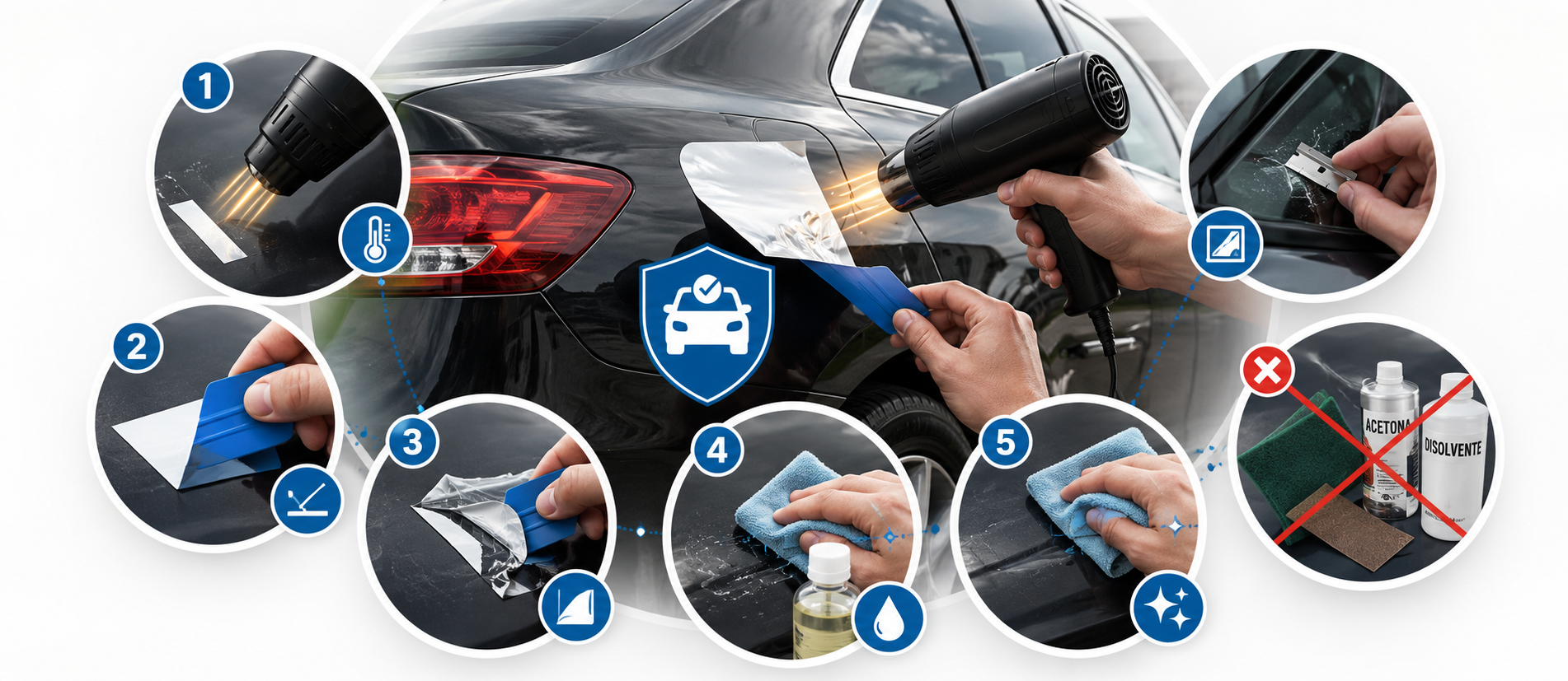 Cómo quitar pegatinas del coche sin dañar la pintura