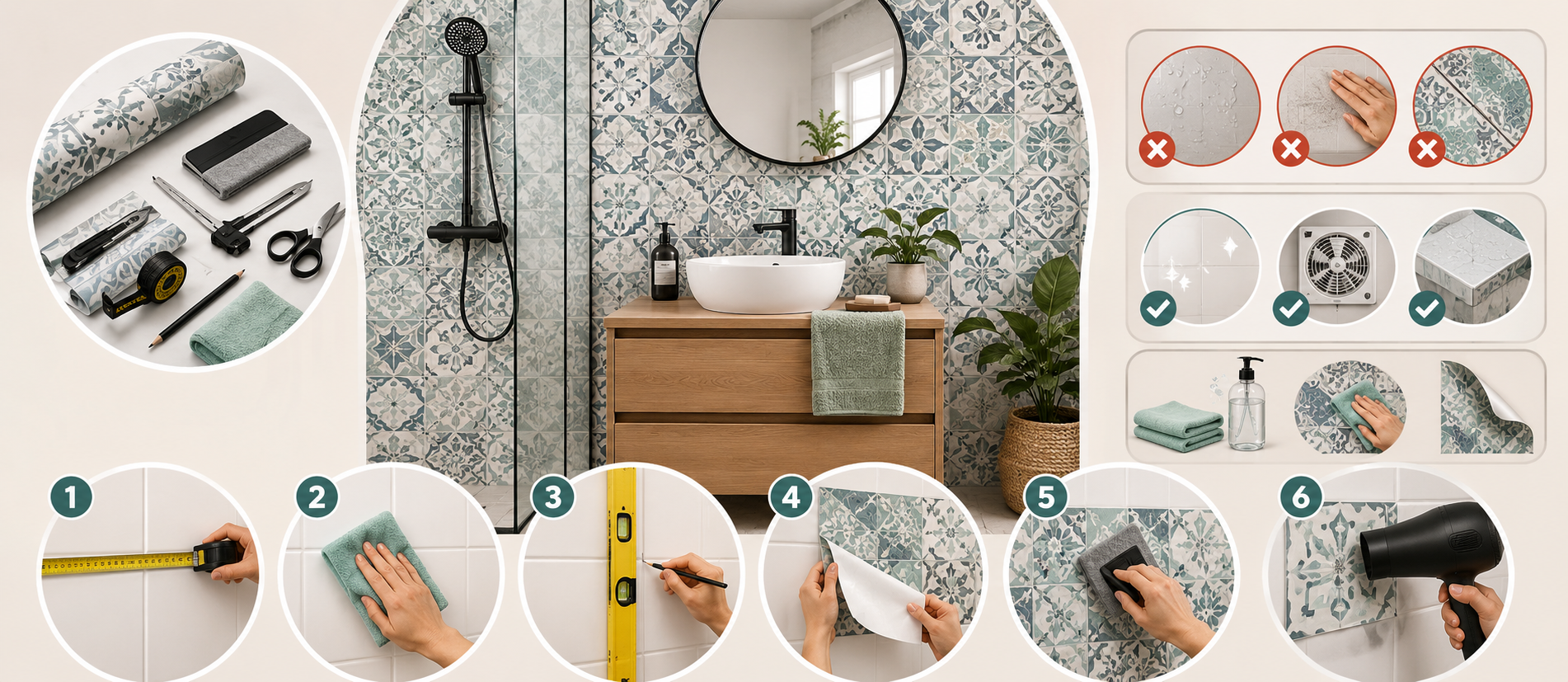 Cómo poner vinilo en azulejos del baño paso a paso
