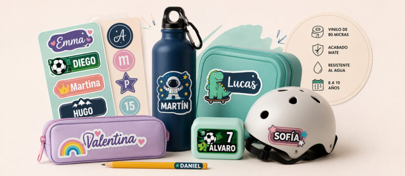 Pegatinas con nombre: qué son, qué puedes personalizar y cómo elegir el diseño