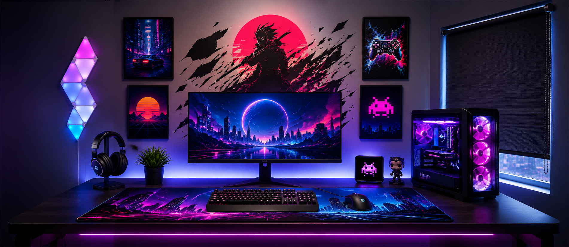 Cómo montar un setup gamer completo: alfombrilla, vinilos y decoración