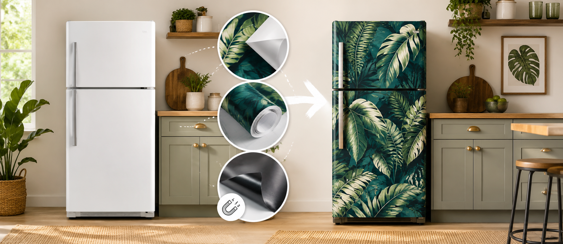 Fridge stickers vs vinyl wraps vs magnets: The best way to transform your fridge