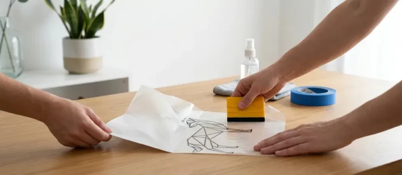 Como aplicar autocolantes em vinil sem bolhas: guia passo a passo?