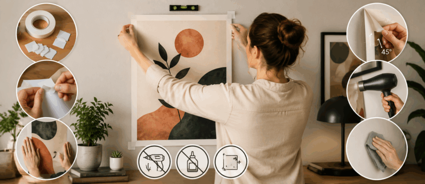 Come appendere un poster senza rovinare il muro? Leggi la guida