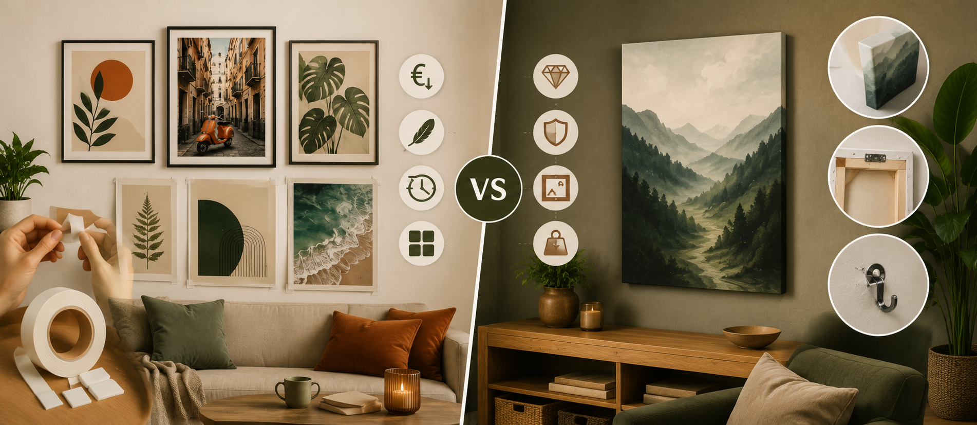 Poster o quadro: quale scegliere per decorare le pareti? Leggi il confronto