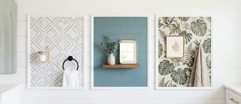 Piastrelle Adesive, Pittura o Carta da Parati per il Bagno?