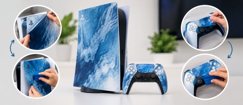 PS5 matrica felhelyezése lépésről lépésre: konzol és DualSense kontroller